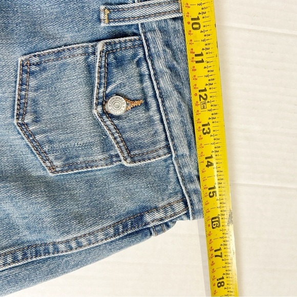 Re/Done 70s Pocket Wide Leg High Waist Jeans Size 29 Vintage Fade - Picture 12 of 14